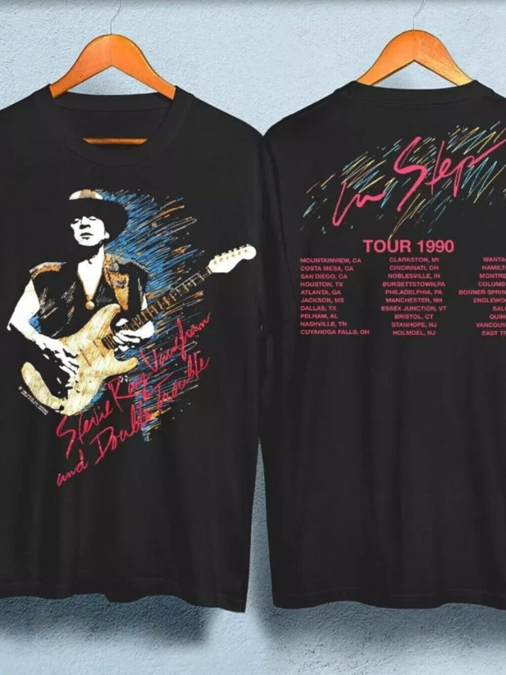Stevie Ray Vaughan In Step Tour T-Shirt